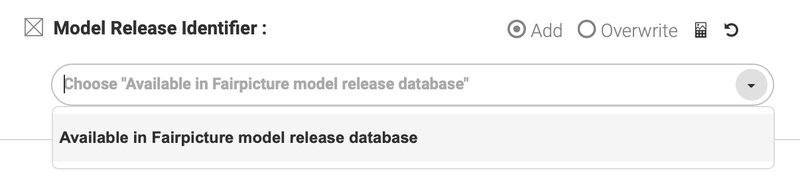 Canto_Model Release Identifier field